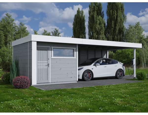 DOMEK MDN10 3x3m + GARAŻ TESLA 5x3m razem 8x3m 100523